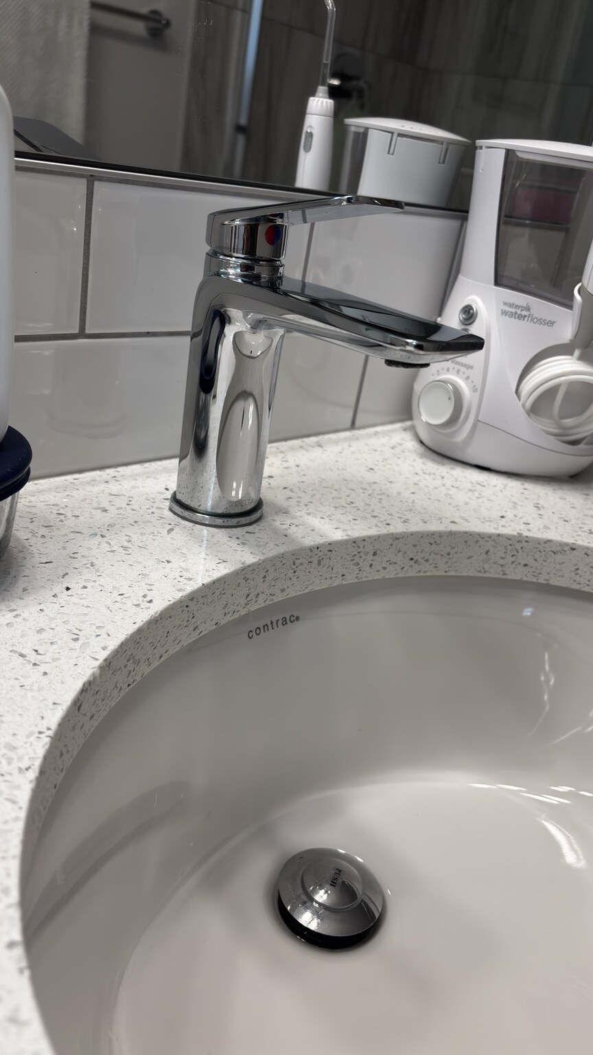 Detailed faucet clean after cleaning by Noble Touch